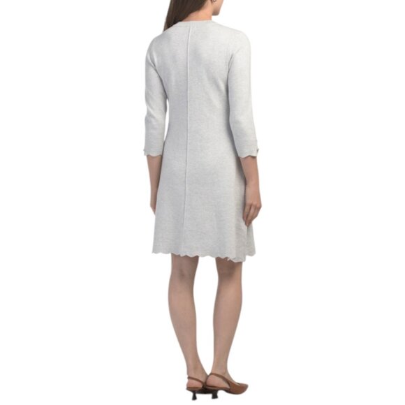 CYRUS Silver Scalloped Edge Sweater Dress - Picture 2 of 3